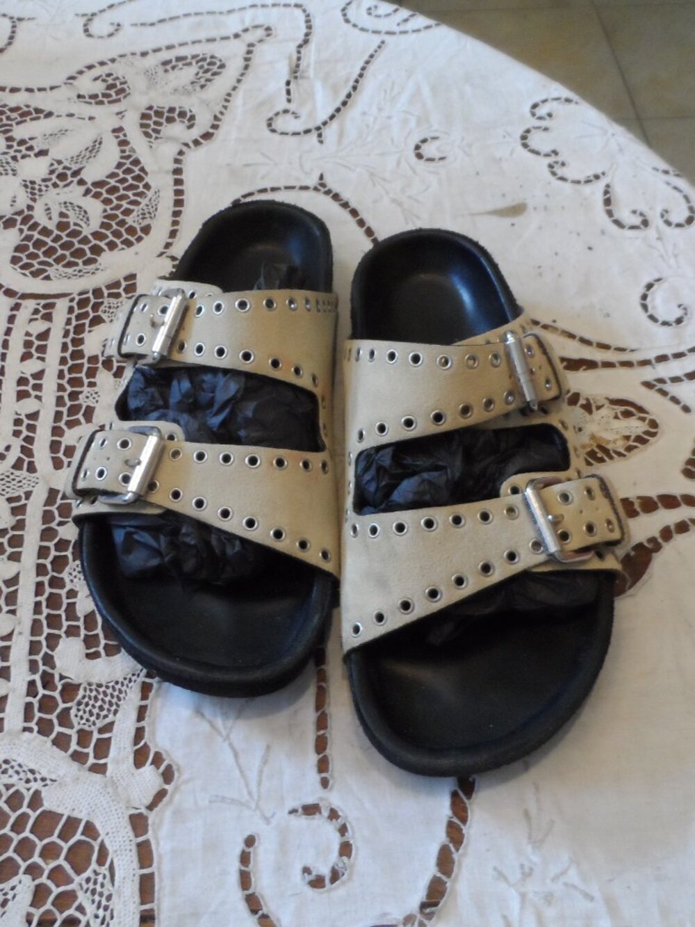 Isabel Marant Beige Suede Lennyo Sandals Size 6 - Picture 2 of 15